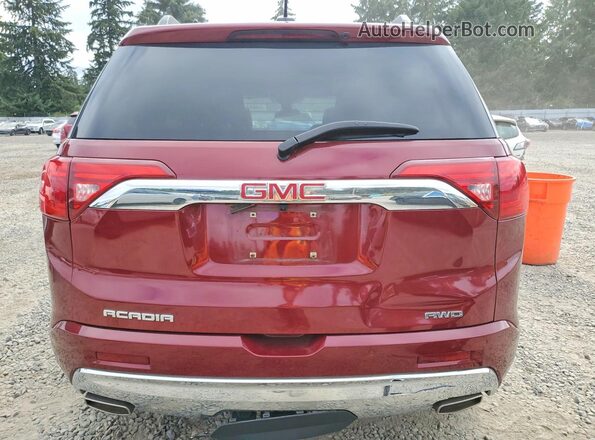 1GKKNXLS2HZ323431 2017 GMC ACADIA Red Հետևի տեսք