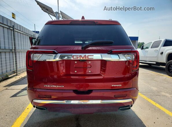 1GKKNXLS9PZ257359 2023 GMC ACADIA Red Вид ззаду
