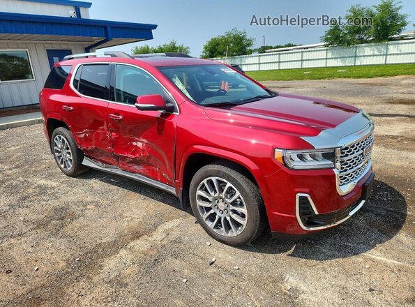 1GKKNXLSXMZ145276 2021 GMC ACADIA Красный Передняя правая четверть