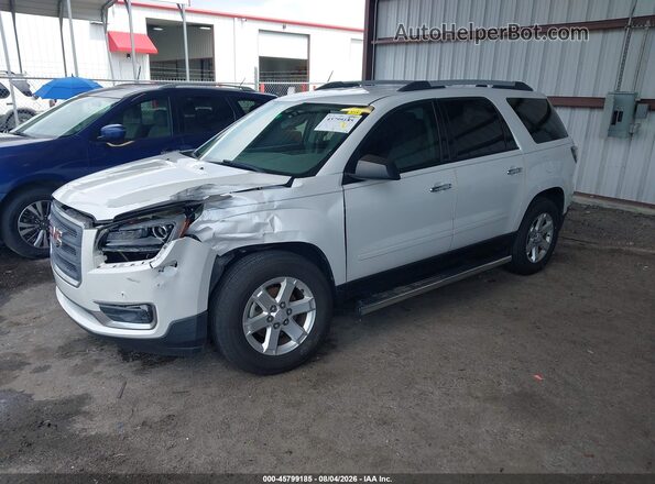 1GKKRPKDXGJ127340 2016 GMC ACADIA White Vista tres cuartos delantera izquierda