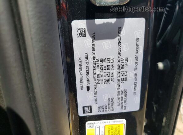 1GKS2DKL3TR164848 2026 GMC YUKON Black Vista de la etiqueta del VIN