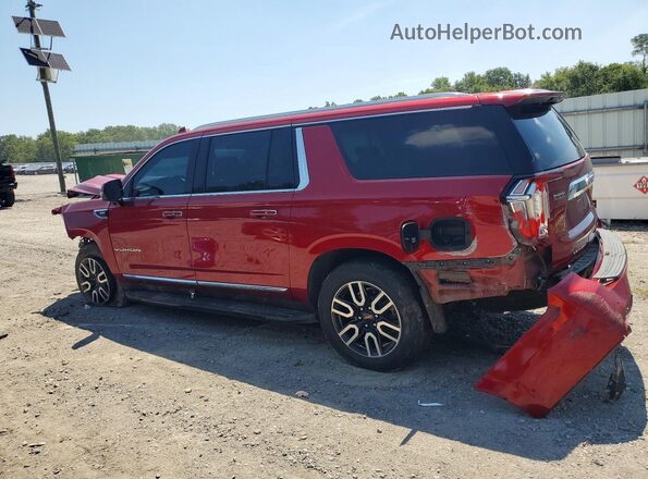 1GKS2GKD2MR266430 2021 GMC YUKON Burgundy Trasero izquierdo