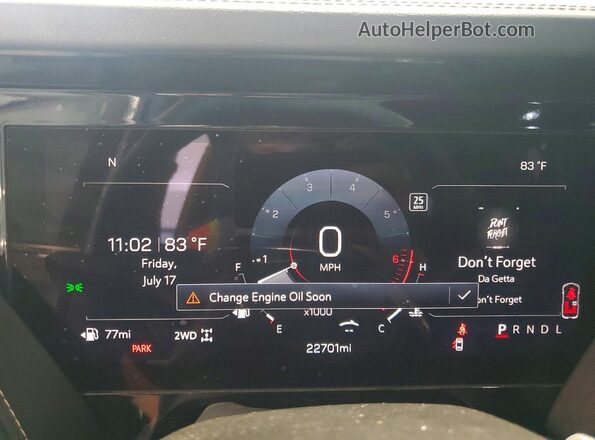 1GKS2GRDXSR336405 2025 GMC YUKON Gray Vista del cuadro de instrumentos