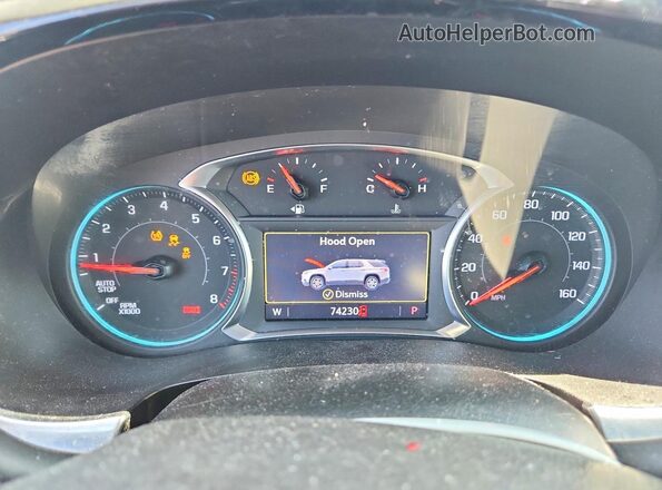 1GNERGKW2LJ256118 2020 CHEVROLET TRAVERSE Black ხელსაწყოთა პანელის ხედი