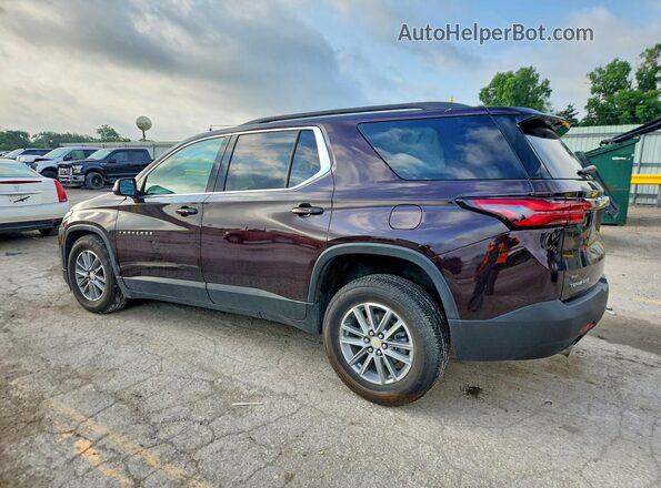 1GNERGKW4NJ153897 2022 CHEVROLET TRAVERSE Burgundy უკანა მარცხენა