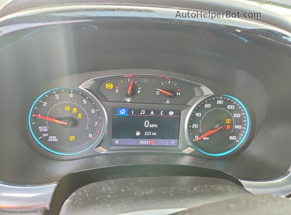 1GNERGKW4NJ153897 2022 CHEVROLET TRAVERSE Burgundy ხელსაწყოთა პანელის ხედი