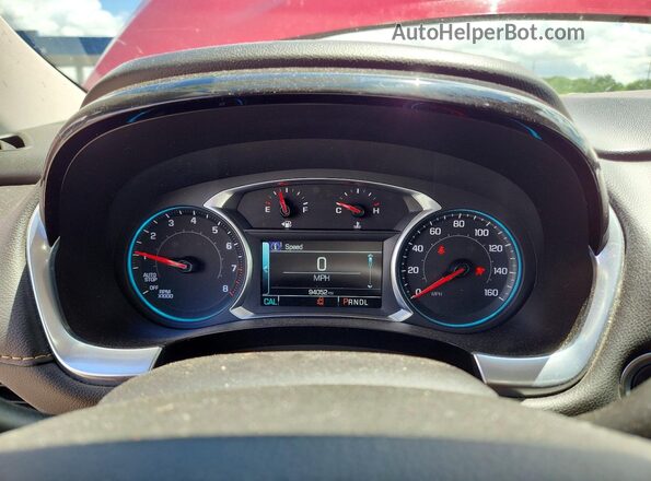 1GNERGKW5KJ183597 2019 CHEVROLET TRAVERSE Red Vista del cuadro de instrumentos