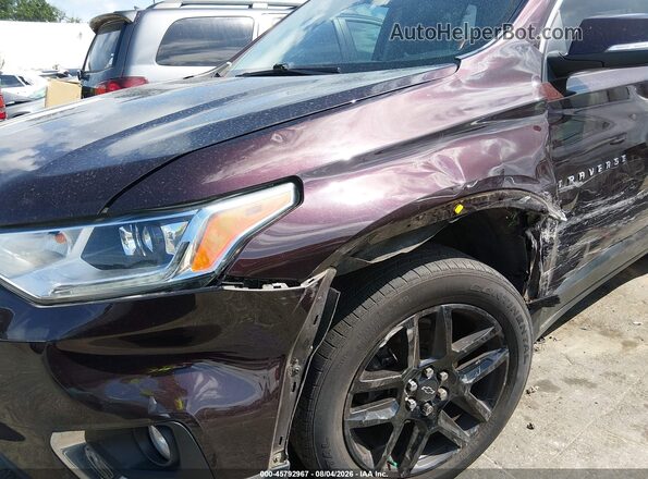1GNERGKWXMJ261343 2021 CHEVROLET TRAVERSE Burgundy Вид спереду
