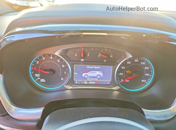1GNERGKWXNJ162068 2022 CHEVROLET TRAVERSE Красный Вид щитка приборов