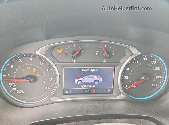 1GNEVGKW6MJ204780 2021 CHEVROLET TRAVERSE Purple ხელსაწყოთა პანელის ხედი