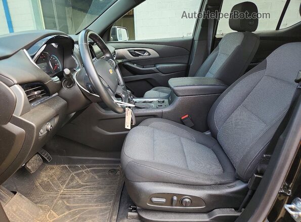 1GNEVGKW8PJ194211 2023 CHEVROLET TRAVERSE Black Widok wnętrza z przodu