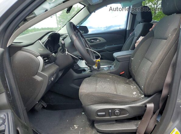 1GNEVGKWXMJ201350 2021 CHEVROLET TRAVERSE Silver Widok wnętrza z przodu