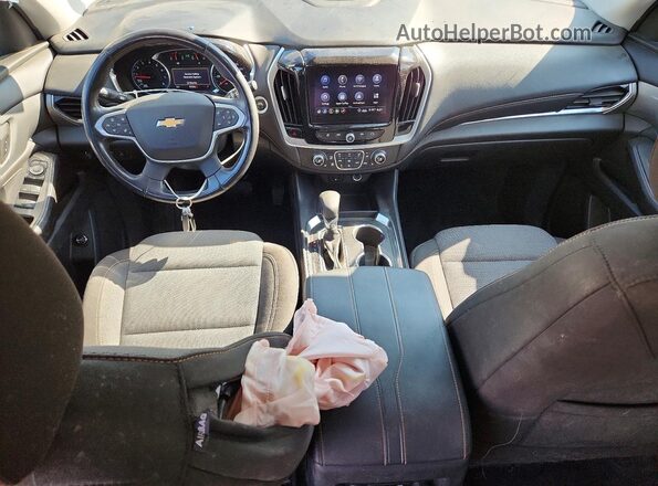 1GNEVGKWXMJ264822 2021 CHEVROLET TRAVERSE White წინა პანელის ხედი