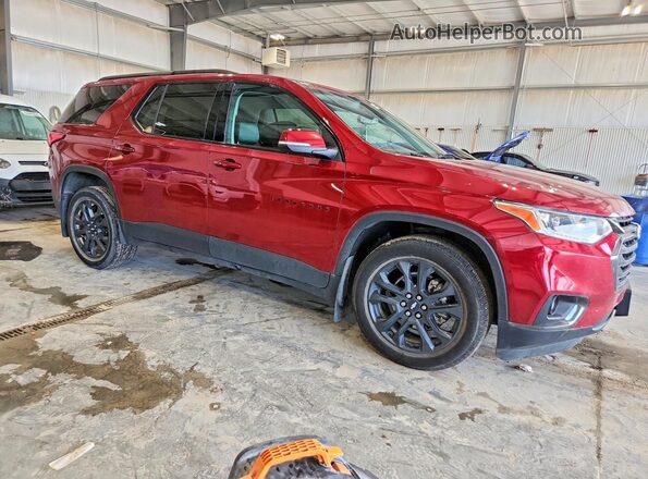 1GNEVJKW2MJ207804 2021 CHEVROLET TRAVERSE Темно-бордовый Передняя правая четверть