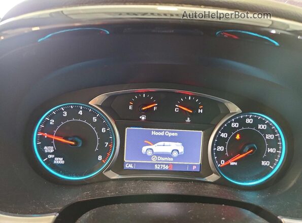 1GNEVJKW2MJ207804 2021 CHEVROLET TRAVERSE Темно-бордовый Вид щитка приборов