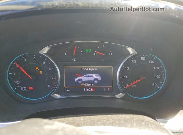 1GNEVJKW4MJ208159 2021 CHEVROLET TRAVERSE Gray Вид щитка приладів