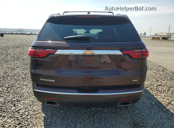 1GNEVNKW2NJ173940 2022 CHEVROLET TRAVERSE Burgundy Vista trasera