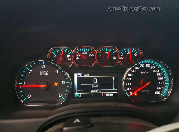 1GNLCDEC1LR177579 2020 CHEVROLET TAHOE Black Instrument cluster view