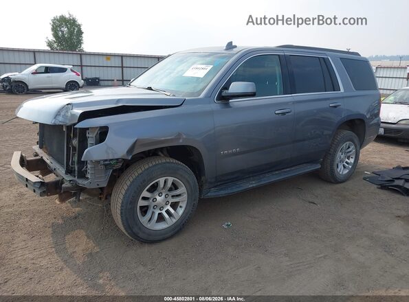 1GNSCAKCXJR363732 2018 CHEVROLET TAHOE Gray Przód lewy
