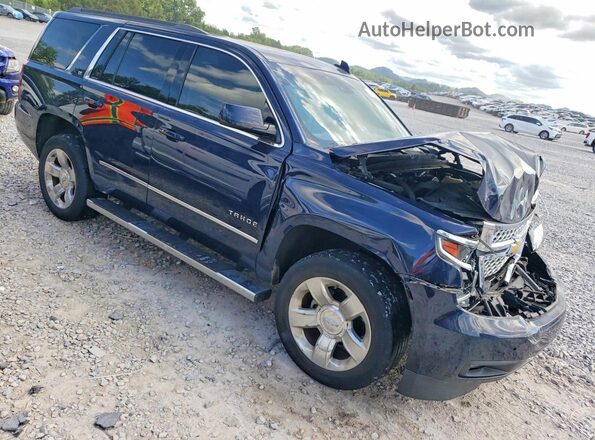 1GNSCBKC0HR160624 2017 CHEVROLET TAHOE Синий Передняя правая четверть