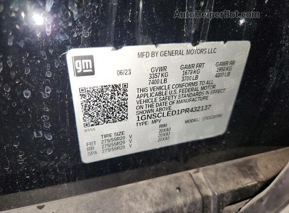 1GNSCLED1PR432137 2023 CHEVROLET TAHOE Black Սալոնի 360 աստիճան տեսք