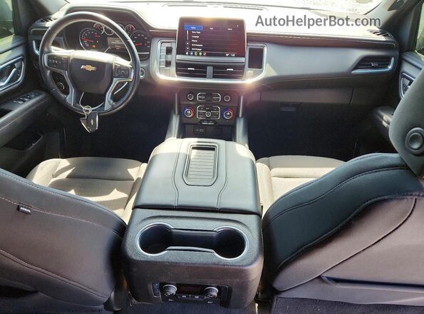 1GNSCMKD9MR295289 2021 CHEVROLET TAHOE Gray Widok deski rozdzielczej