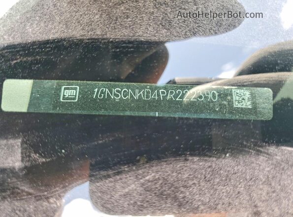 1GNSCNKD4PR222390 2023 CHEVROLET TAHOE Silver VIN sticker view