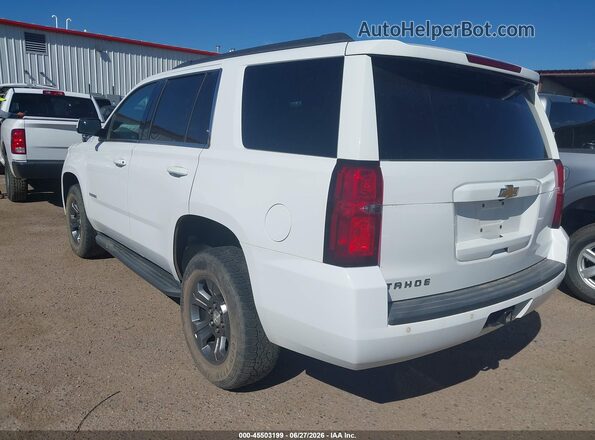 1GNSKAEC0KR343067 2019 CHEVROLET TAHOE White უკანა მარცხენა
