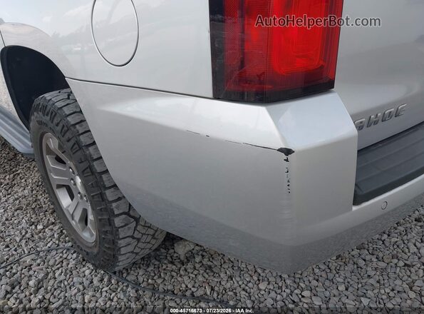1GNSKAEC1KR348357 2019 CHEVROLET TAHOE Серебряный Вид спереди