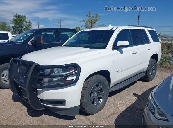 1GNSKAEC3JR310174 2018 CHEVROLET TAHOE White Vista tres cuartos delantera izquierda
