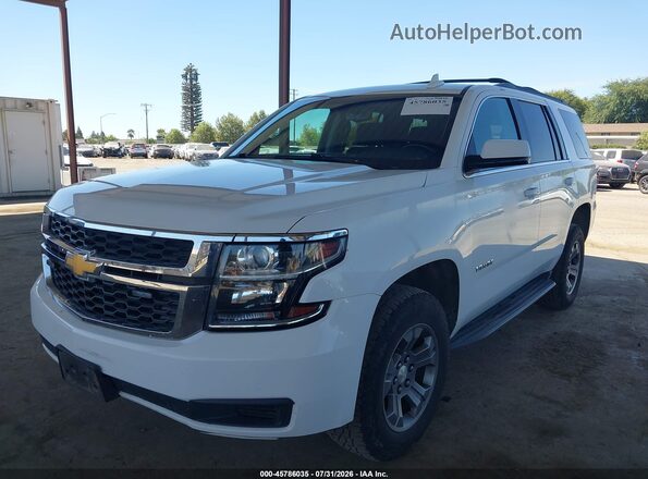 1GNSKAEC3JR335107 2018 CHEVROLET TAHOE White Vista tres cuartos delantera izquierda