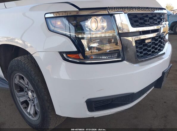 1GNSKAEC3JR335107 2018 CHEVROLET TAHOE White Vista del cuadro de instrumentos