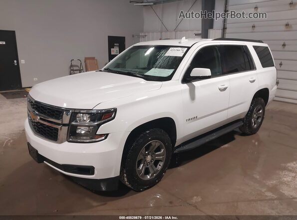 1GNSKAEC3JR352182 2018 CHEVROLET TAHOE White Przód lewy
