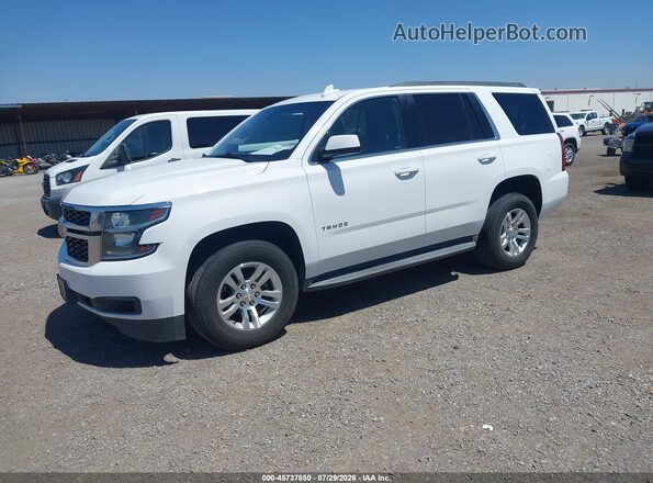 1GNSKAEC4HR267703 2017 CHEVROLET TAHOE White წინა მარცხენა ხედი სამი მეოთხედიდან