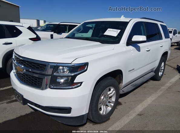 1GNSKAEC6HR296877 2017 CHEVROLET TAHOE Белый Передняя левая четверть
