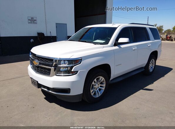 1GNSKAEC7HR266514 2017 CHEVROLET TAHOE Белый Передняя левая четверть