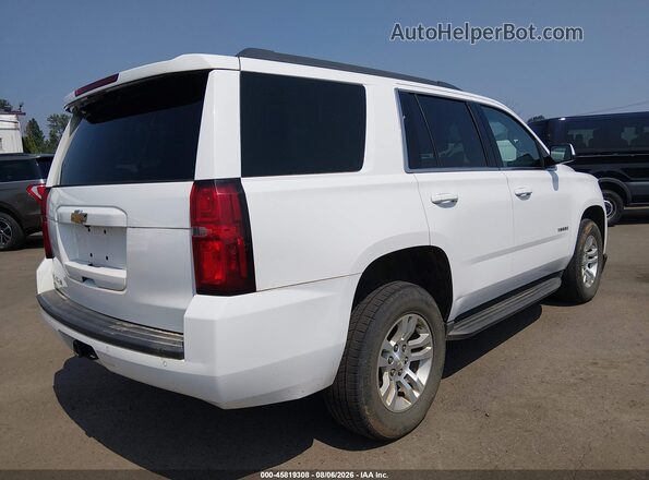 1GNSKAEC7HR329143 2017 CHEVROLET TAHOE White Rear right
