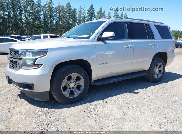 1GNSKAEC8JR328508 2018 CHEVROLET TAHOE Silver Przód lewy