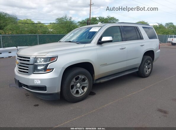 1GNSKAEC8JR363873 2018 CHEVROLET TAHOE Silver Передня ліва чверть