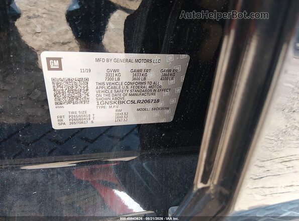 1GNSKBKC5LR206718 2020 CHEVROLET TAHOE Black Շարժիչի բաժամունքի տեսք