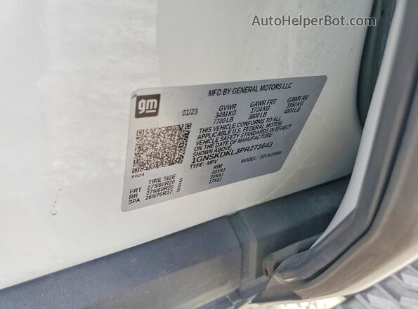 1GNSKDKL3PR273643 2023 CHEVROLET SUBURBAN Белый Вид подкапотного пространства