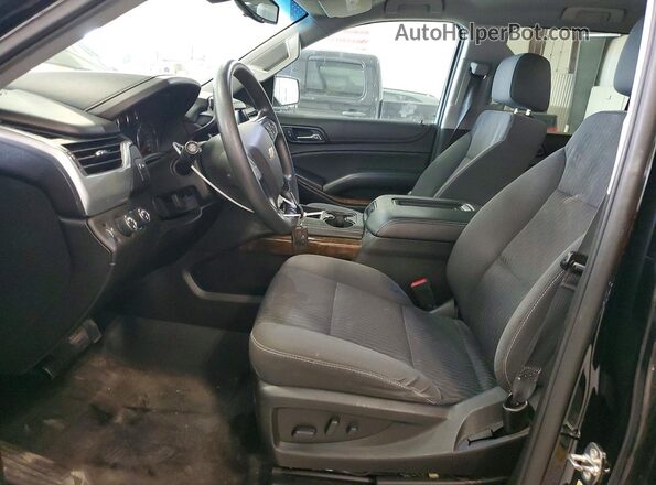 1GNSKEKC0JR313285 2018 CHEVROLET TAHOE Черный Вид салона спереди