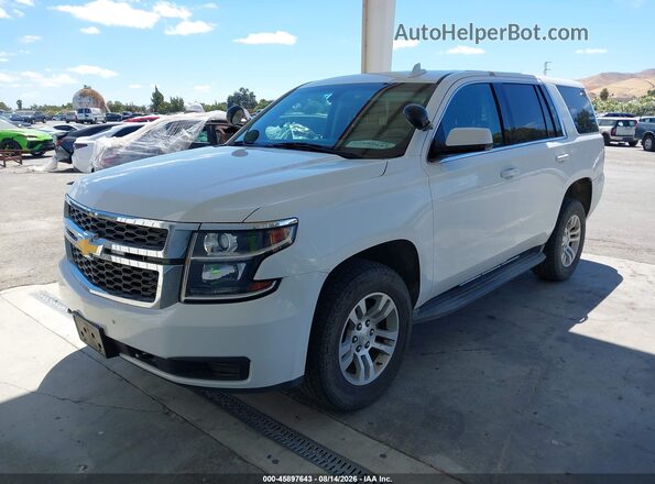 1GNSKFEC1HR321889 2017 CHEVROLET TAHOE Белый Передняя левая четверть