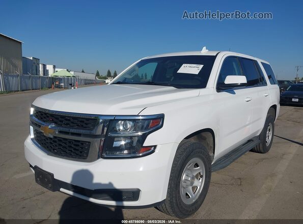 1GNSKFEC3JR375734 2018 CHEVROLET TAHOE White Vista tres cuartos delantera izquierda