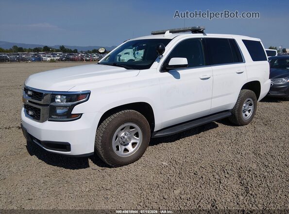 1GNSKFEC8JR316033 2018 CHEVROLET TAHOE White Առջևի ձախ երեք քառորդ տեսարան