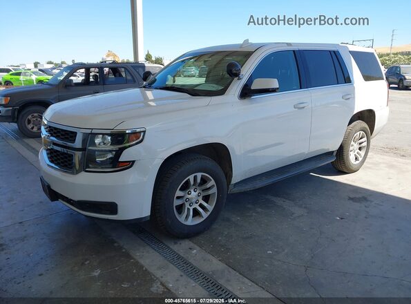 1GNSKFEC9JR354788 2018 CHEVROLET TAHOE White Vista tres cuartos delantera izquierda