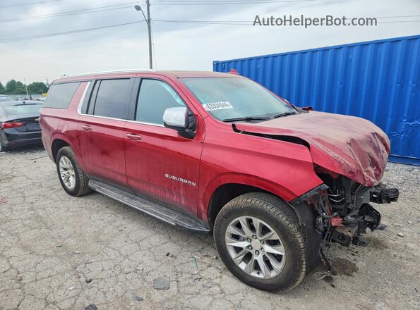 1GNSKFKT0PR487341 2023 CHEVROLET SUBURBAN Бордовый Передняя правая четверть
