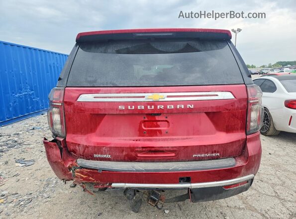 1GNSKFKT0PR487341 2023 CHEVROLET SUBURBAN Бордовый Вид сзади