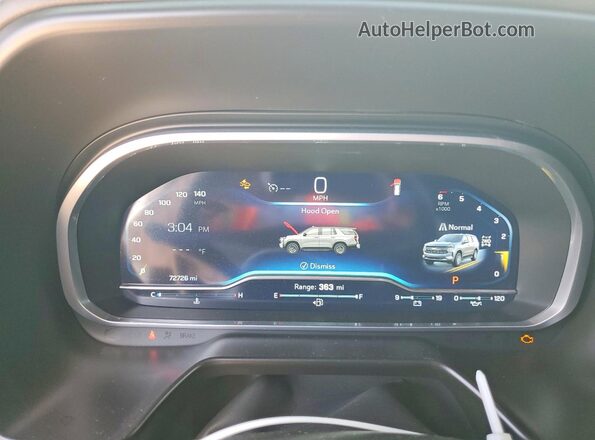 1GNSKPKD7PR443853 2023 CHEVROLET TAHOE White Instrument cluster view