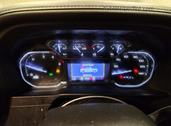 1GT19PEY0NF268794 2022 GMC SIERRA Red Instrument cluster view